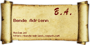 Bende Adrienn névjegykártya